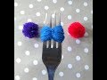 How to Make Mini Yarn Pom pom Tutorial | Cara Membuat Mini Pom pom