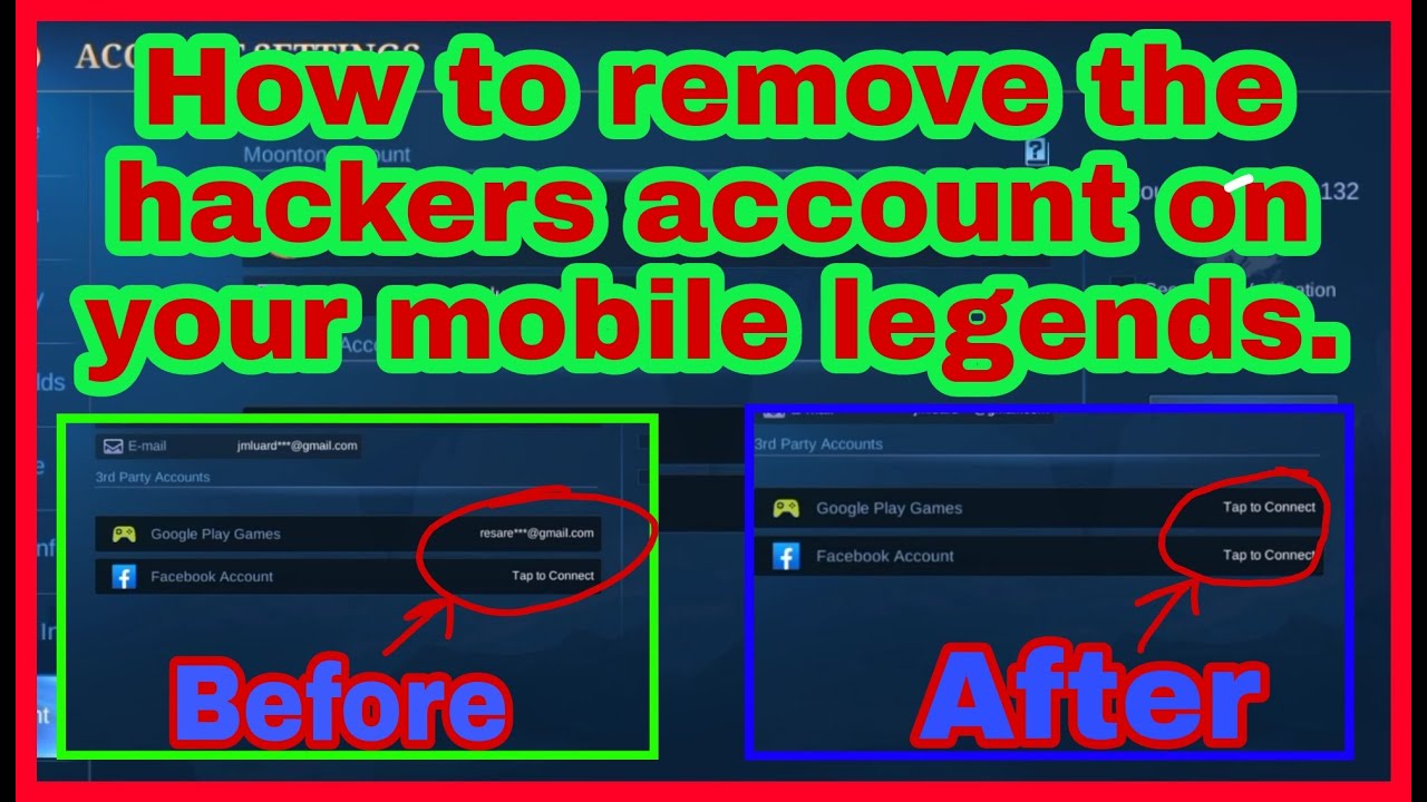 HOW TO REMOVE HACKERS ACCOUNT ON YOUR MOBILE LEGENDS. 2021 - YouTube