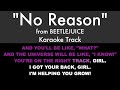 "No Reason" from Beetlejuice - Karaoke Track with Lyrics on Screen