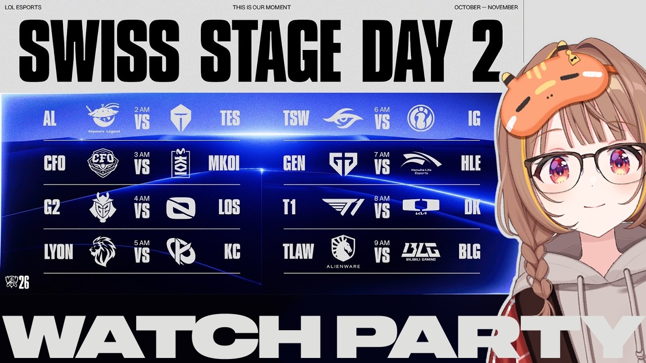 Worlds 2026 | Swiss Stage Day 2 公式ウォッチパーティー！【ぶいすぽっ！/千燈ゆうひ】