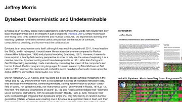 Bytebeat: Deterministic and Undeterminable (ALMAT2020)