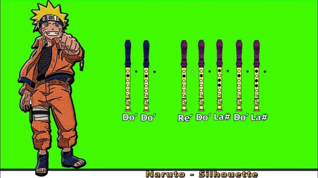 Naruto Opening 16 Silhouette on Recorder (NOTES) YouTube