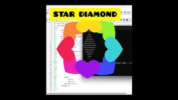 Star Pattern Printing C Programming 🔴||⭐Star Diamond ♦️|| #coding #cprogramming
