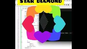 Star Pattern Printing C Programming 🔴||⭐Star Diamond ♦️|| #coding #cprogramming