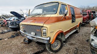 Big Block Mopar Boogie Van. 1977 Custom Dodge B200 Junkyard Find