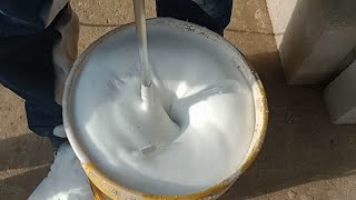 Easy and economical foam for aerated concrete without a foam generator.