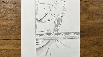 How to Draw Zoro – One Piece 🔥 Step-by-Step Anime Drawing Tutorial