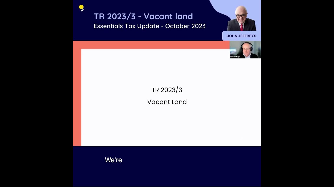 TR 2023/3 Vacant Land