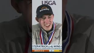 Matt Fitzpatrick after winning the U.S. Open 🔥 #shorts