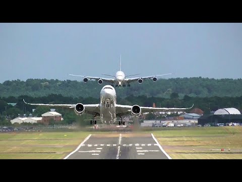 Airbus Tag Team Flying at Farnborough Airport