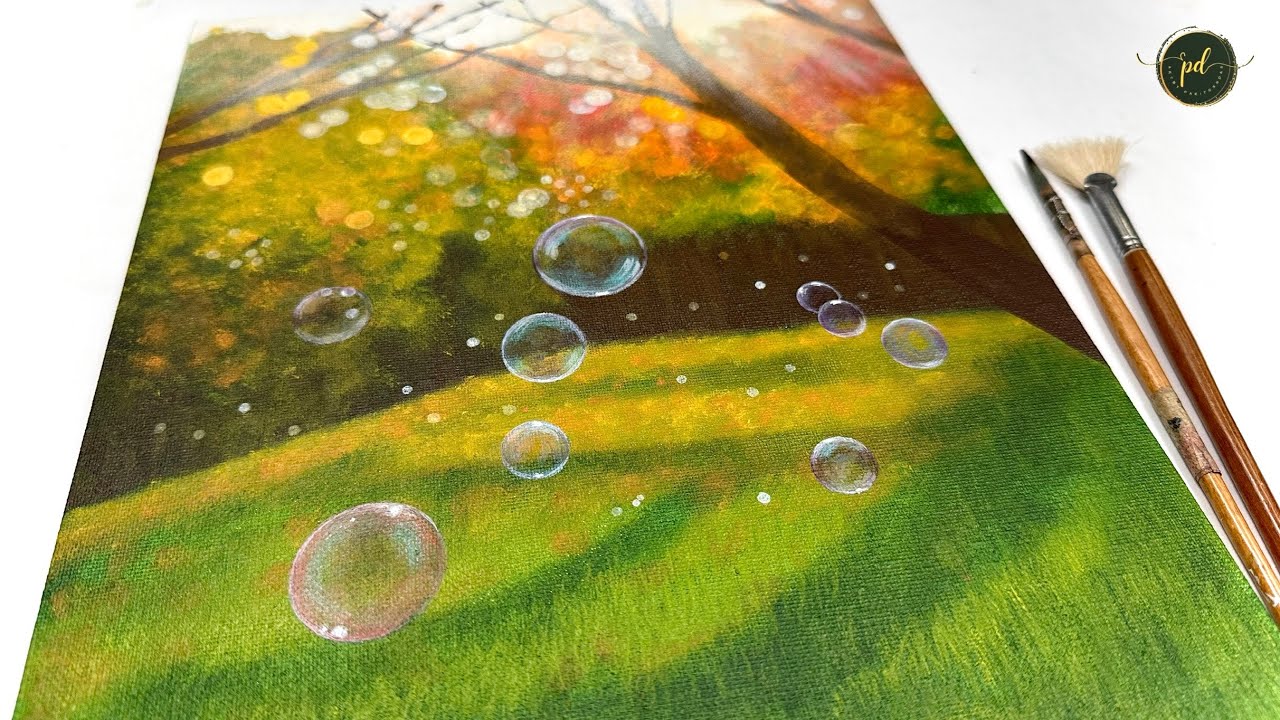 SOAP BUBBLES/ Acrylic Painting / Step by Step