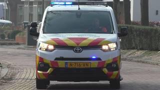 ProRail Incidentenbestrijding en Politie met spoed naar een Spoorwegongeval in Geffen