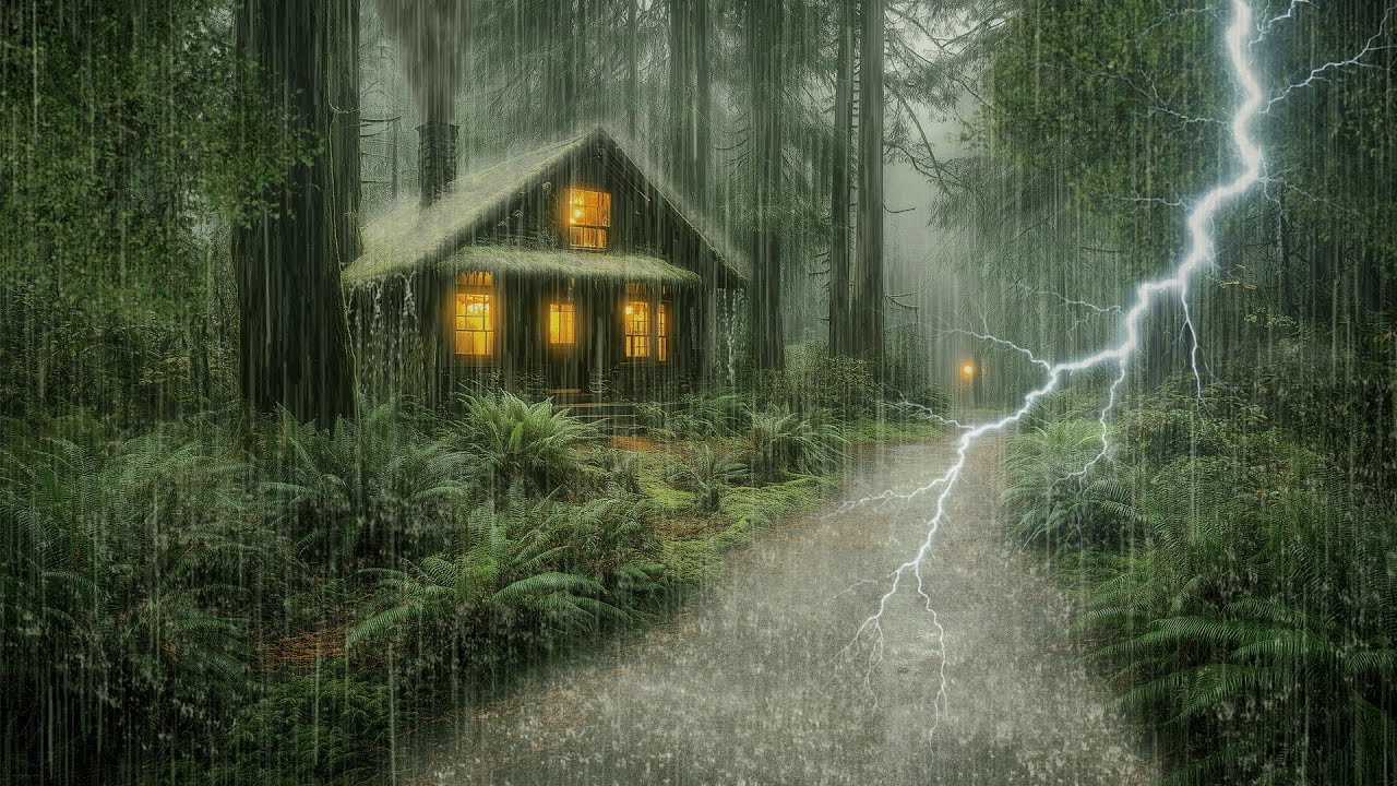 HEAVY RAIN AND THUNDER SOUNDS - DEEP SLEEP | Thunderstorm for Sleeping ...