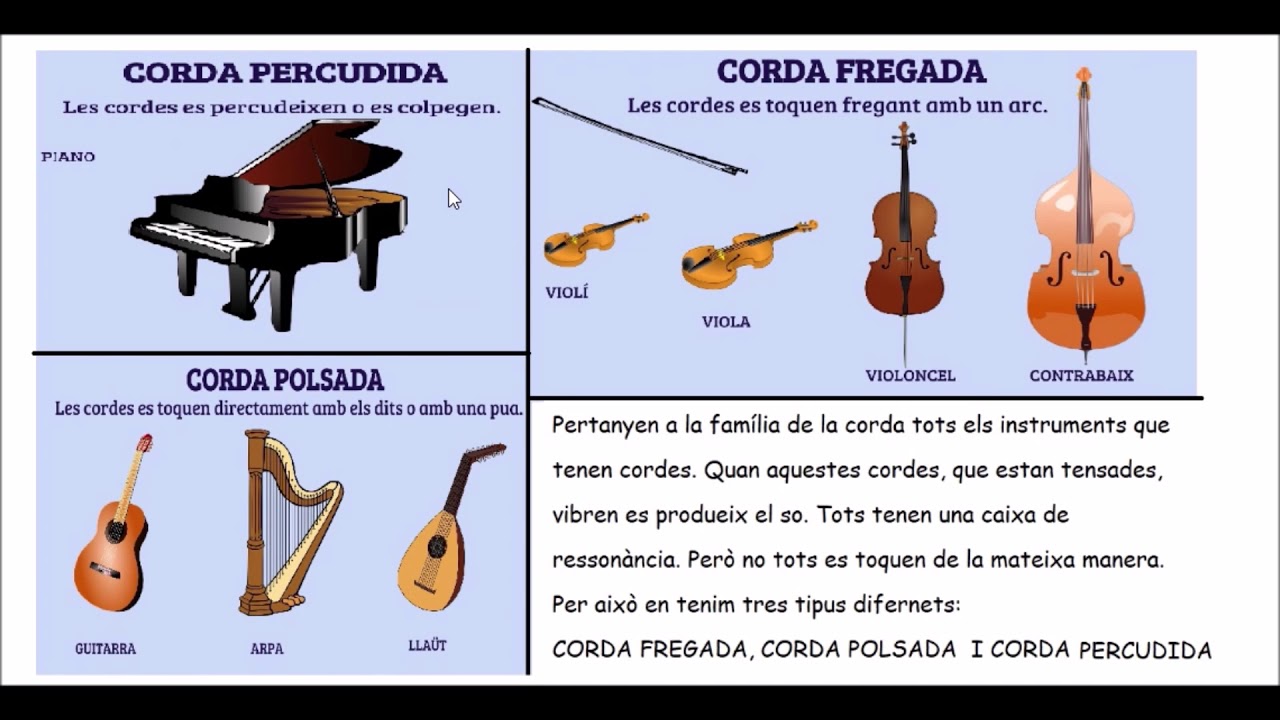 Les 4 Grandes Familles D'instruments De Musique
