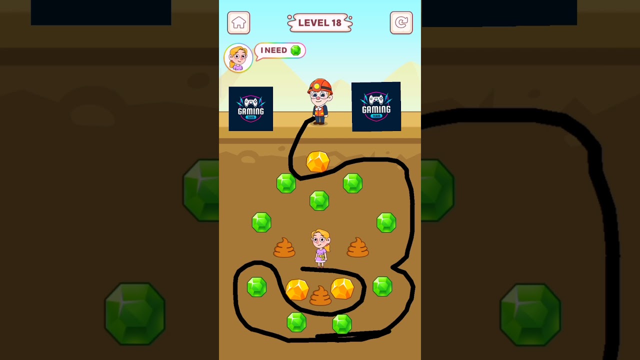 Pull the gold level 18 Gameplay 