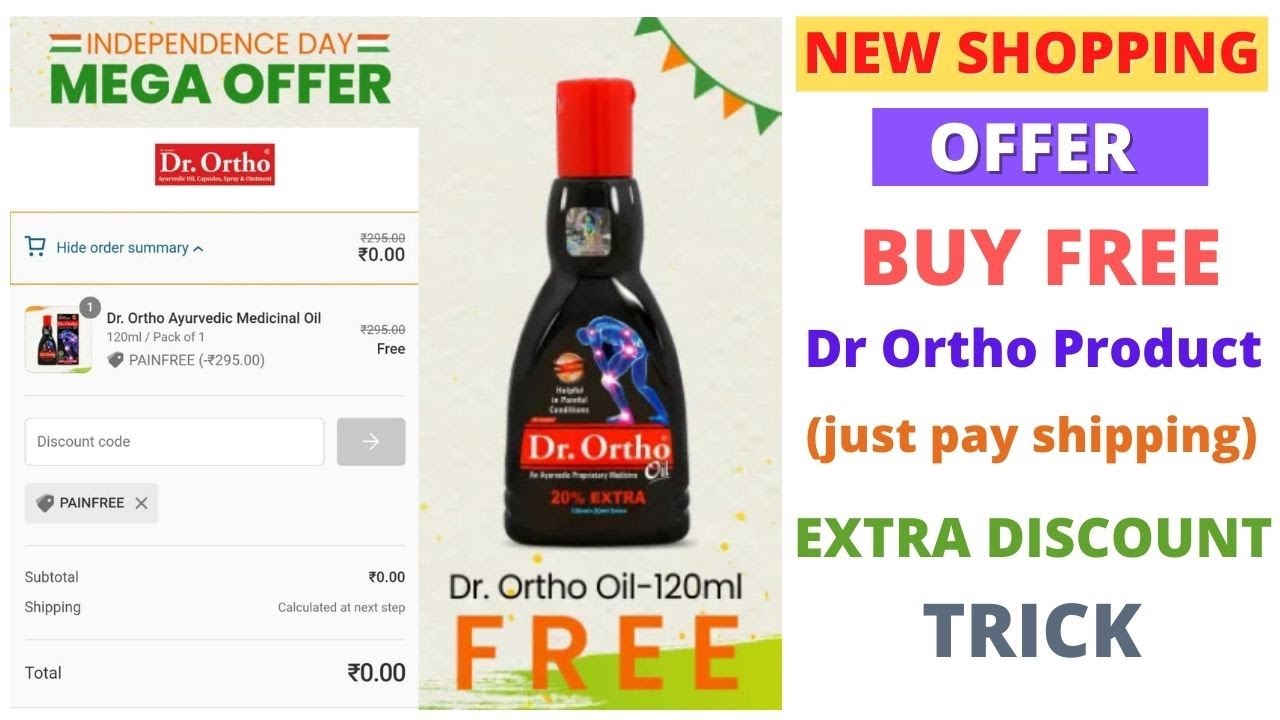 Order free Dr. Ortho Products | Extra discount Trick | New free ...