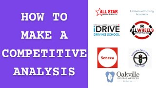 How to make a Competitive Analysis | Career Change into UXD