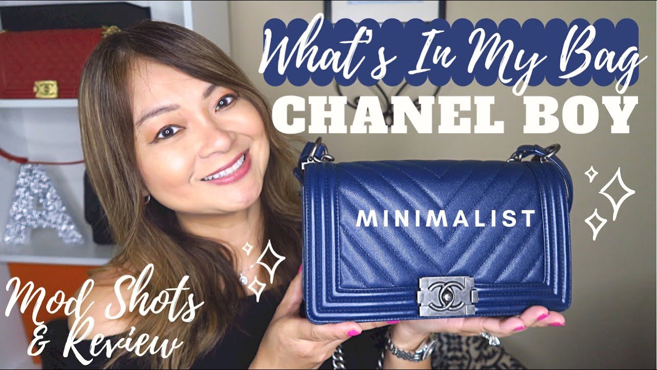 Chanel Small Boy Bag in Navy | MTYCI