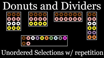 Donuts and Dividers - Unordered Selections with Repetition [Discrete Math Class]