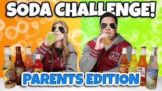 13 FLAVOR SODA CHALLENGE: PARENTS EDITION!!! Bird Box Blindfold Burp Contest!