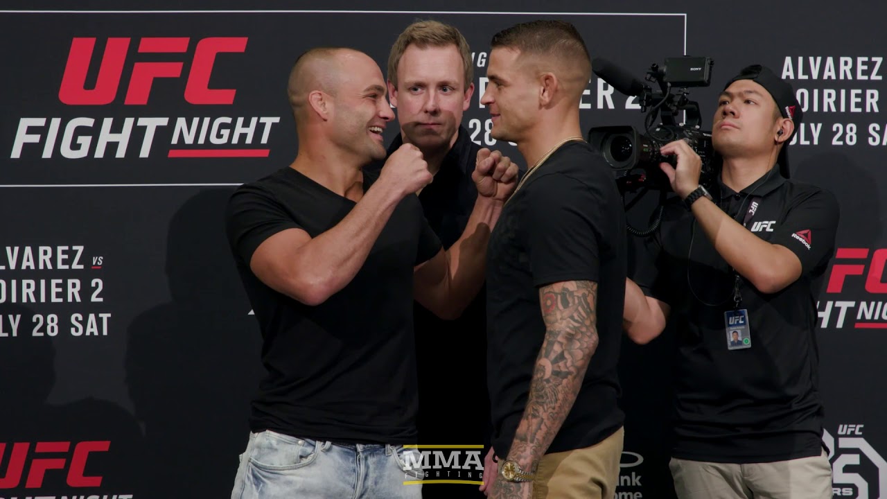 Eddie Alvarez vs. Dustin Poirier UFC on FOX 30 Media Day Staredown - MMA Fighting