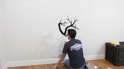 Installing a Tree Wall Decal using Center Hinge Method