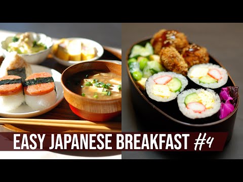 EASY JAPANESE BREAKFAST 4 And Sushi Rolls Bento for Lunch