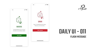 Flash Message | Daily UI - 011 | UI Design Process | Time Lapse | pavisindhu
