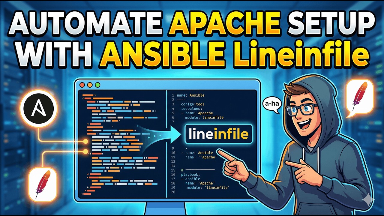 Automate Apache Setup with Ansible Lineinfile - YouTube