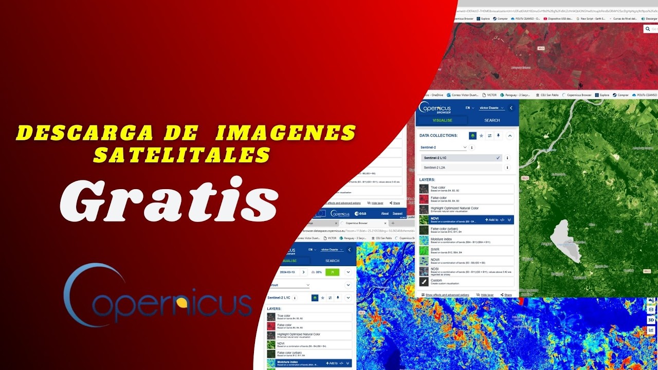 Descarga de imágenes satelitales Sentinel 2a - YouTube