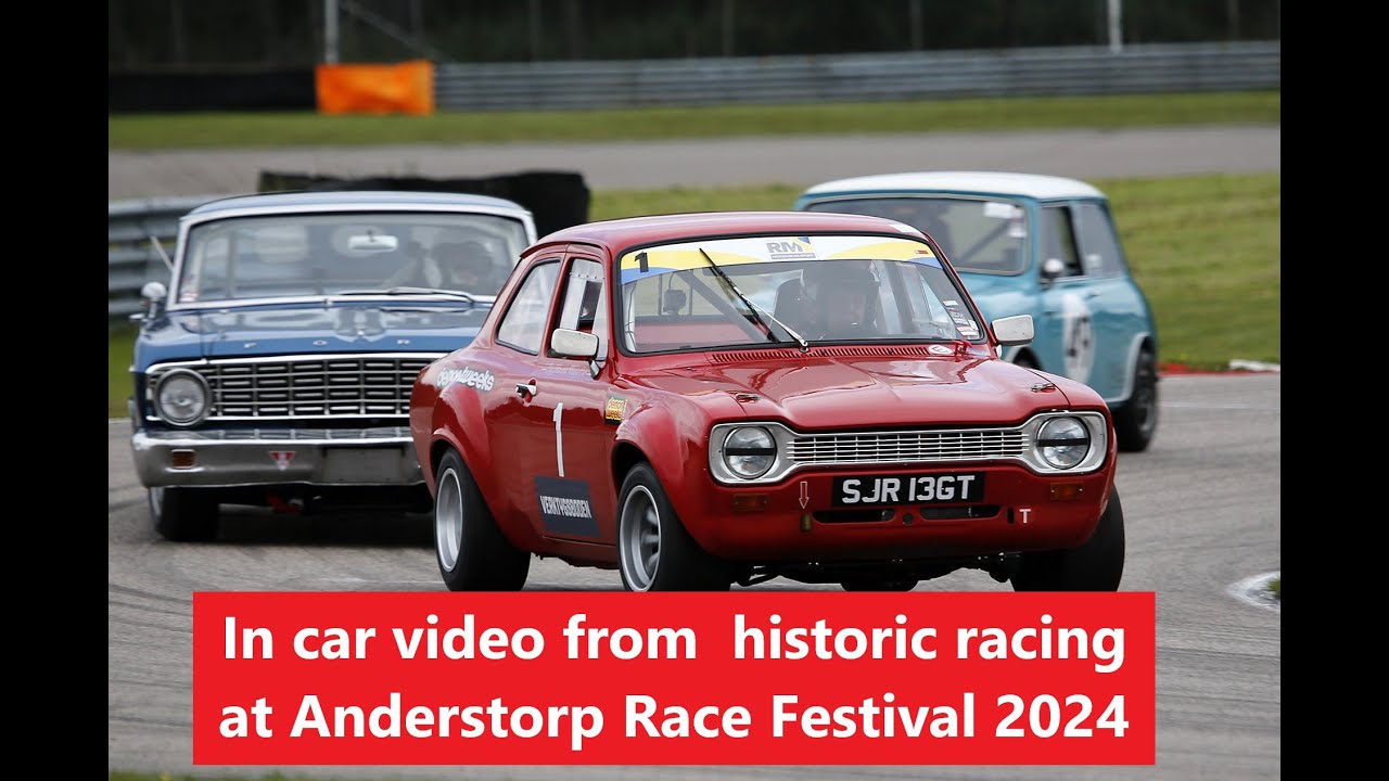 Historic Racing at 2024 Anderstorp Race Festival. Ford Escort 1300GT incar.