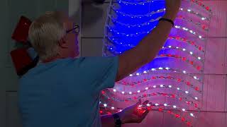 Bethlehem Lights 36 Illuminated Indoor/Outdoor American Flag on QVC