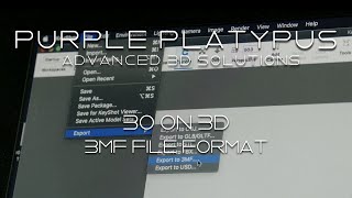 30 on 3D: 3MF File Format | Purple Platypus