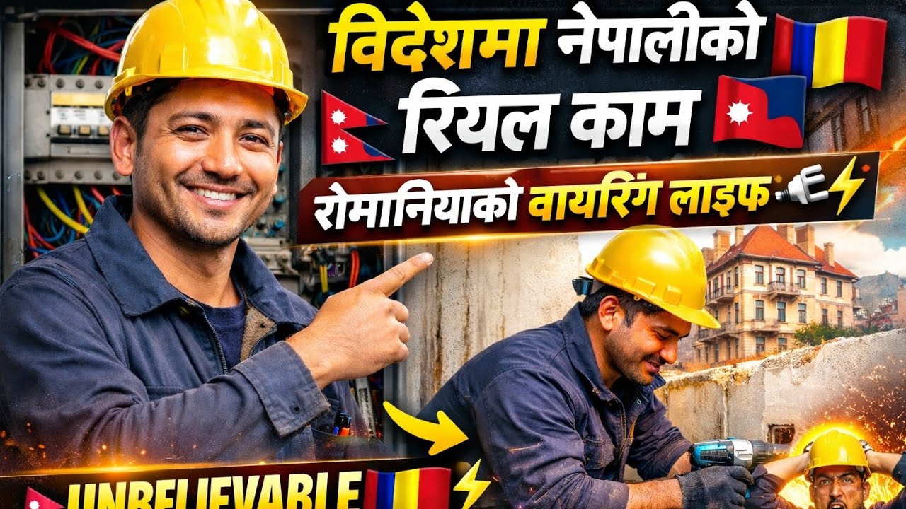 विदेशमा नेपालीको रियल काम 🇳🇵🇷🇴 | रोमानियाको वायरिङ लाइफ ⚡🔌