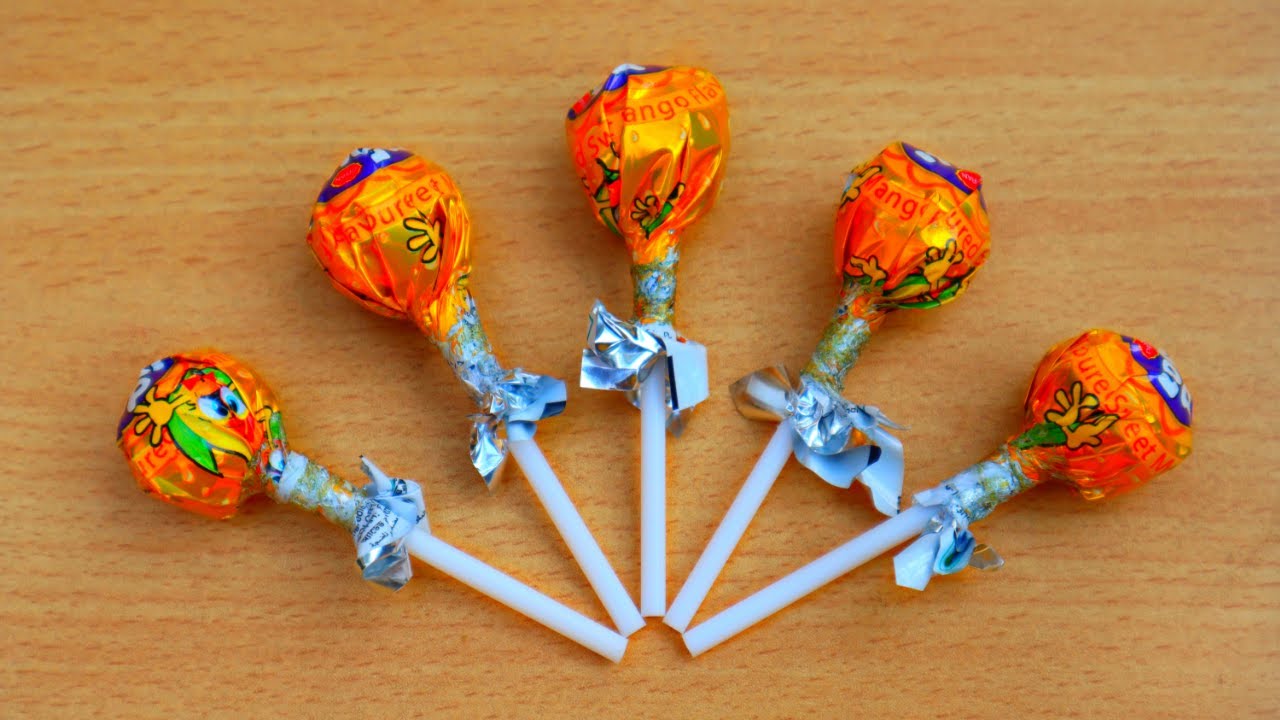 How To Cutting Color 5 Lollipops Rainbow Candy - ASMR Satisfying