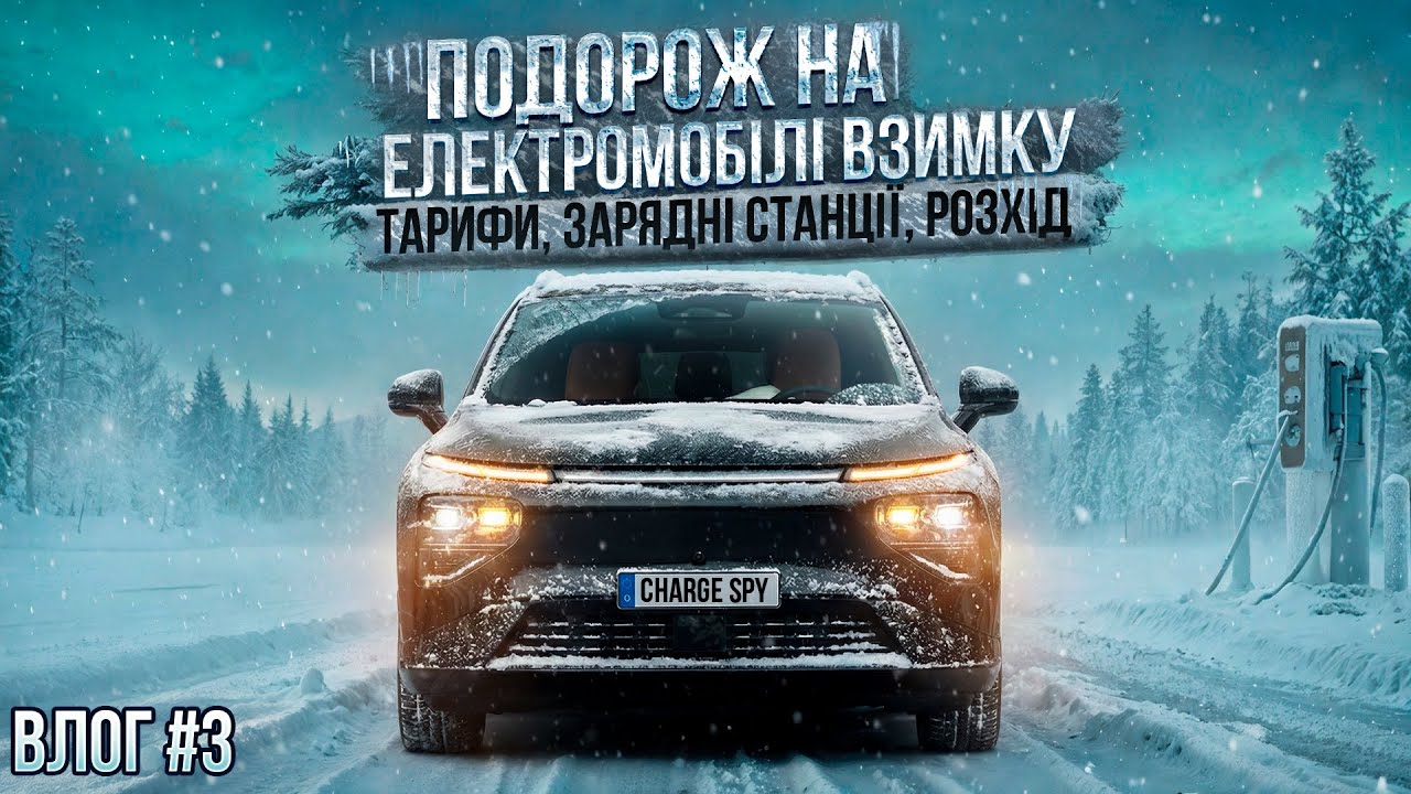 ТАРИФИ, ЗАРЯДНІ СТАНЦІЇ, РОЗХІД - подорож на електромобілі взимку