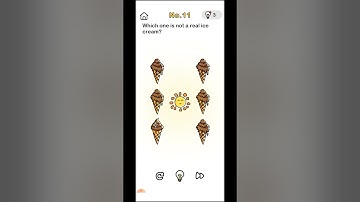 Brain out level 11 solution / which one is not a real ice cream? #brainout #game #drawinggame #funny