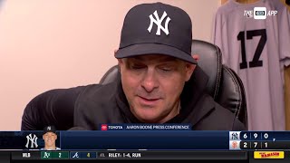 Aaron Boone speaks with media about Aaron Judge