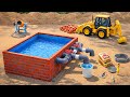 DIY Mini Animal Water Tank Using JCB Excavator and Mini Tractor | Science Project