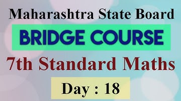 Day 18 | bridge course 7th standard maths for semi English and English medium