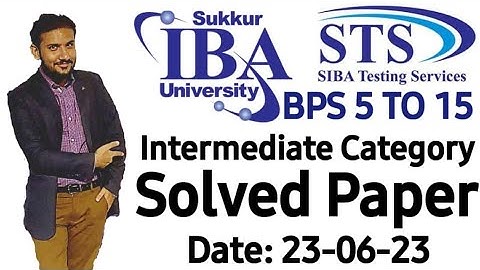 Intermediate Category paper solution | 23-06-23 | #MathifywithAamir #sts #bps5to15
