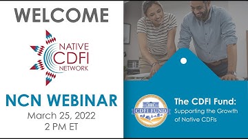 NCN Webinar Featuring CDFI Fund Representatives