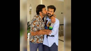 Ram Charan with his father Chiranjeevi #ram charan #chiranjeevi #ytshorts #trending #shorts Resimi