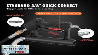VEVOR 24" Pressure Washer Surface Cleaner w Handles & Wheels Stainless Steel