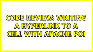 Code Review: Writing a hyperlink to a cell with Apache POI