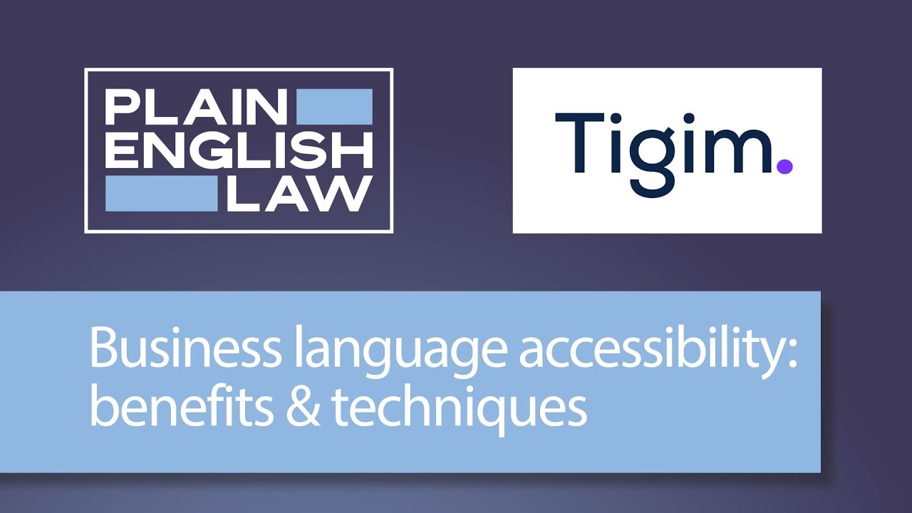 Plain English Roundtable - "Language Accessibility: Benefits & Techniques"