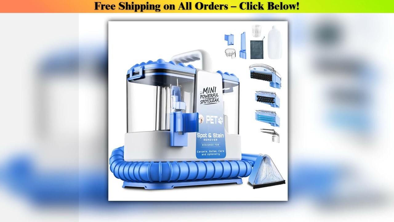 Carpet + Upholstery Cleaner Machine, 32Kpa Powerful Suction w/ 5 Cleaning Tools,Lightweight for