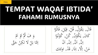 FAHAMI TANDA WAQAF IBTIDA' AGAR LANCAR BACA AL-QURAN