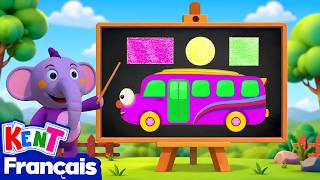 Apprendre les Formes en Construisant un Bus Amusant | Kent l'éléphant Français