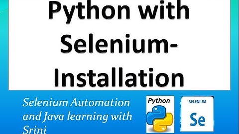 Python with Selenium|Getting started|Installation#Python#Selenium#PythonwithSelenium#PyCharm